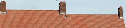 A row of new houses.