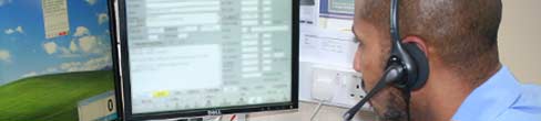 A member of staff in our contact centre