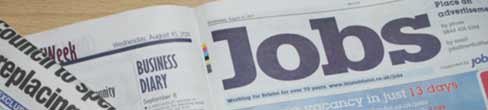 The jobs section of a newspaper