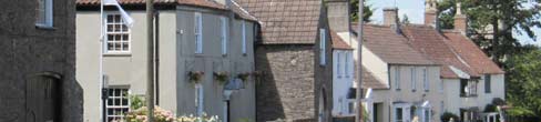 A row of privately owned houses